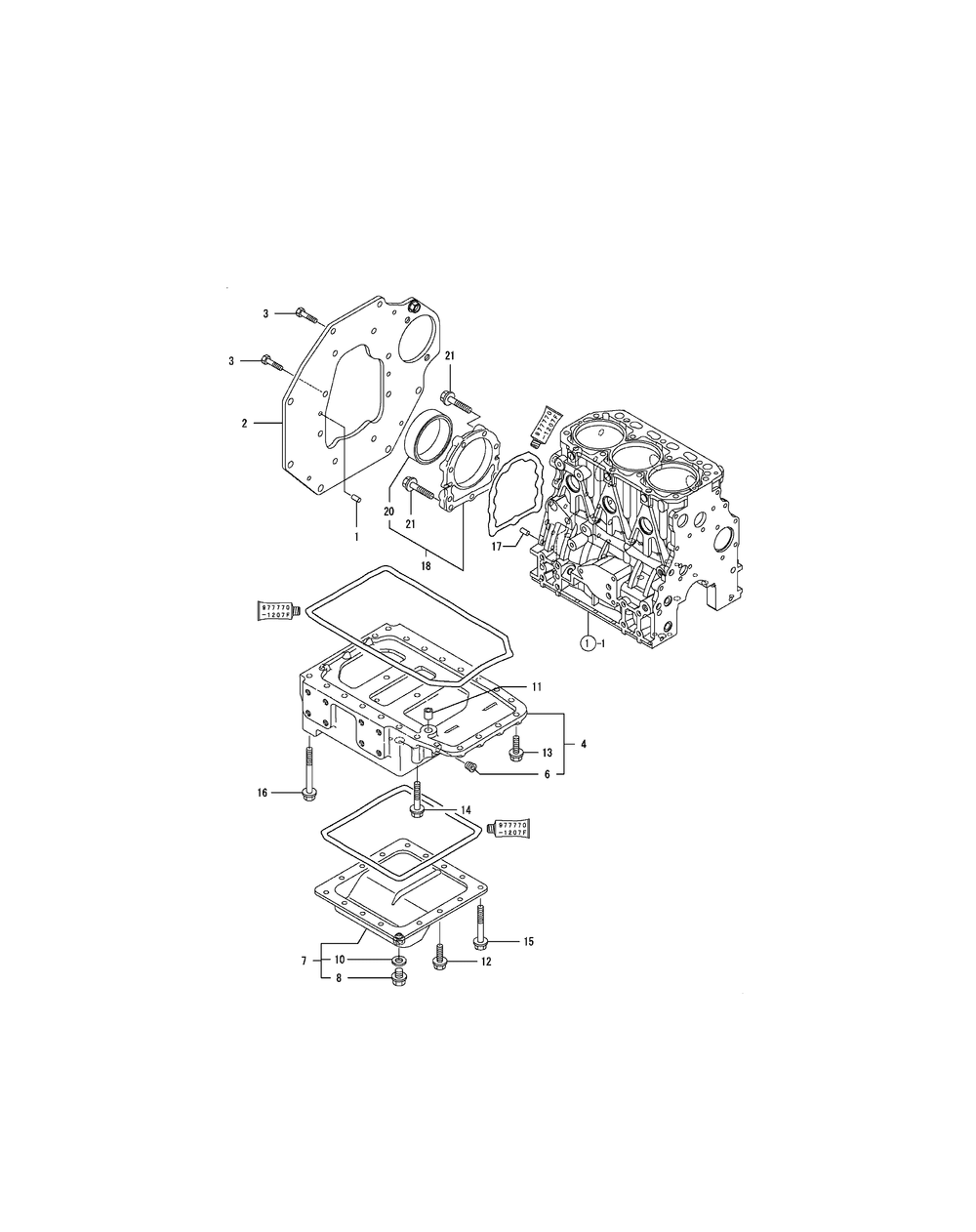 Engine Mounting Flange And Oil Sump Diagram and Parts List for SX3100 54ALB4S727-54ALB4SW727-54ALB4SX727-54ALB4SY727-54ALB4SZ727-54AMB4S727-54AMB4SW727-54AMB4SX727-54AMB4SY727-54AMB4SZ727 Cub Cadet Lawn Tractor